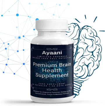 Ayaani Brain Health Supplement - 60 Vegan Capsules - Cognitive Enhancement Formula - Memory, Focus & Mental Clarity Support - Ayaani