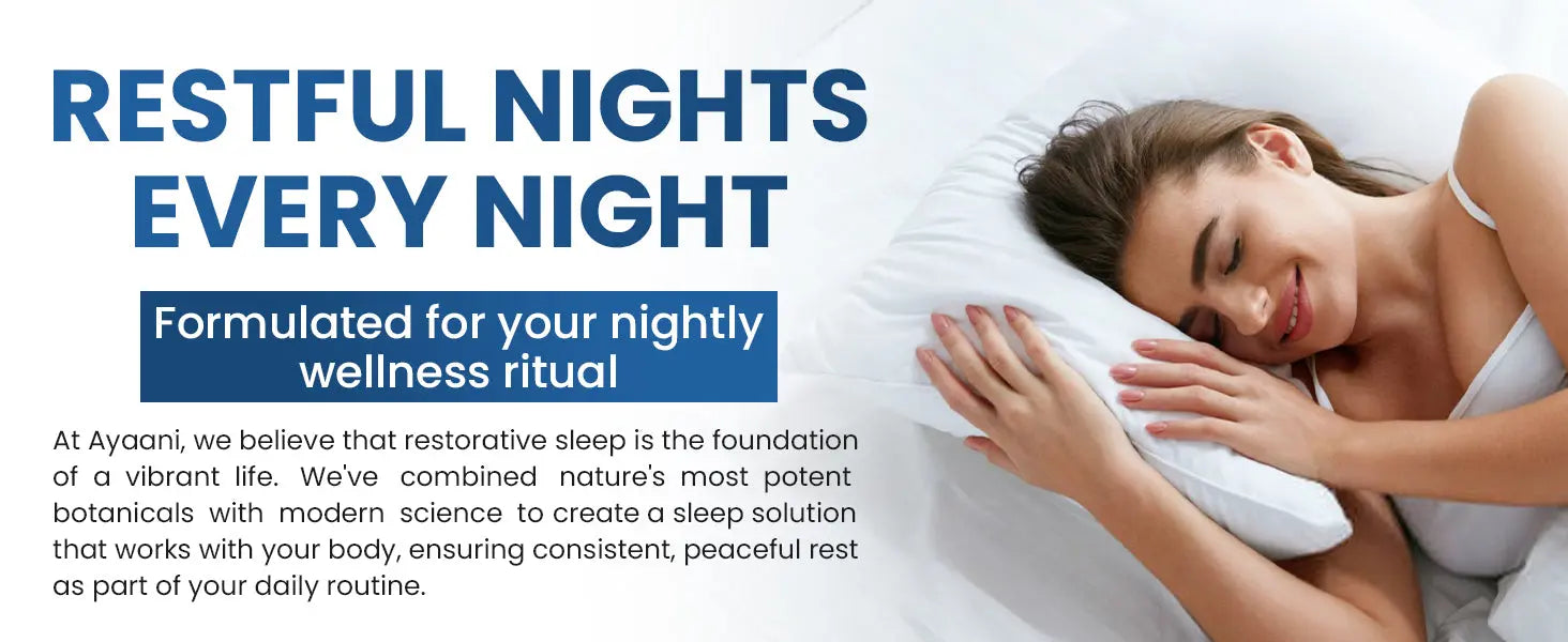 Sleeping Tablets for Adults - Deep Sleep, Vegan, Effervescent - Natural Sleep Aid with Magnesium, Valerian & L-Theanine - 20 Tablets - Ayaani