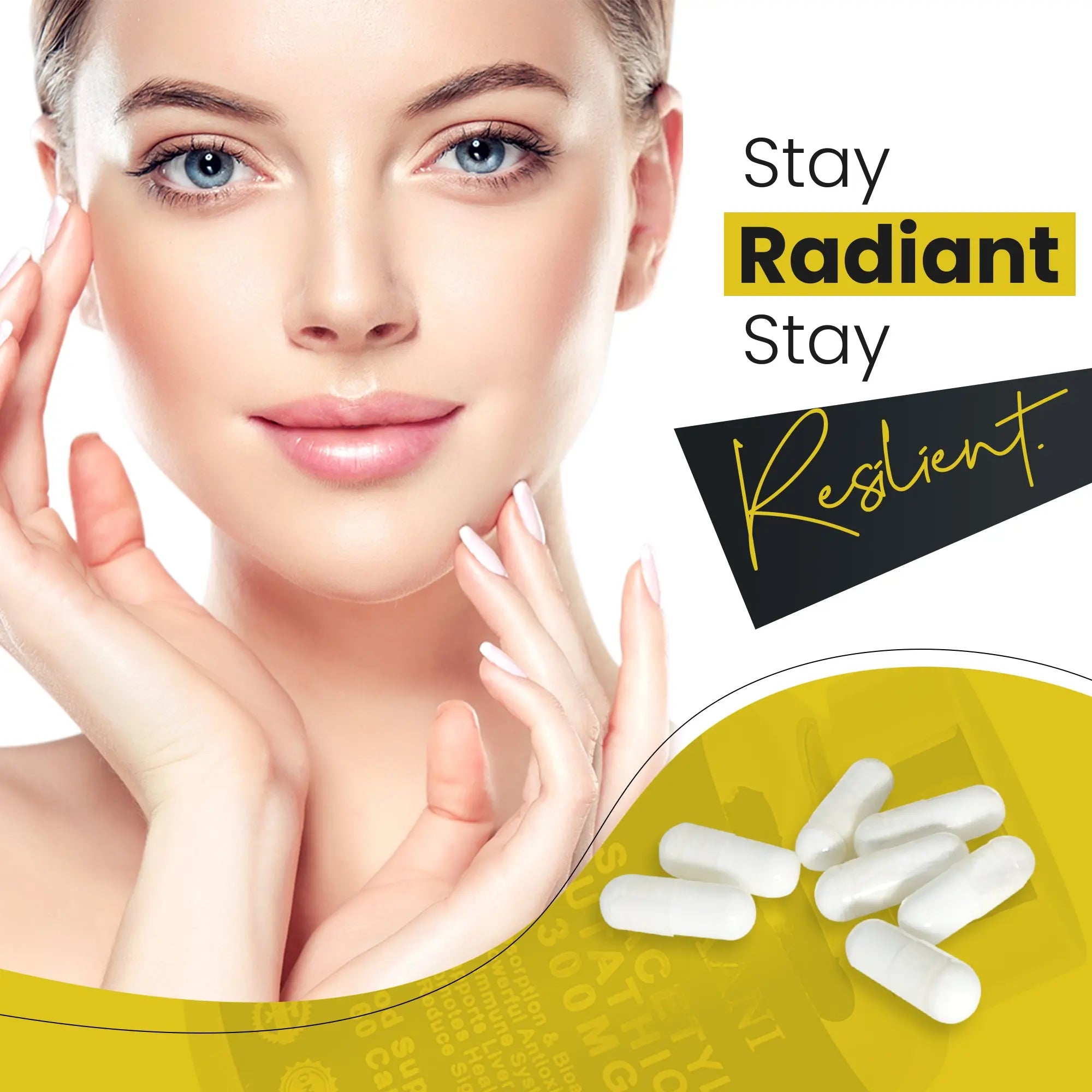 S-Acetyl Glutathione 300mg - Advanced Skin Brightening Supplement - 60 Capsules - Enhanced Absorption Formula - Developed in UK - Ayaani